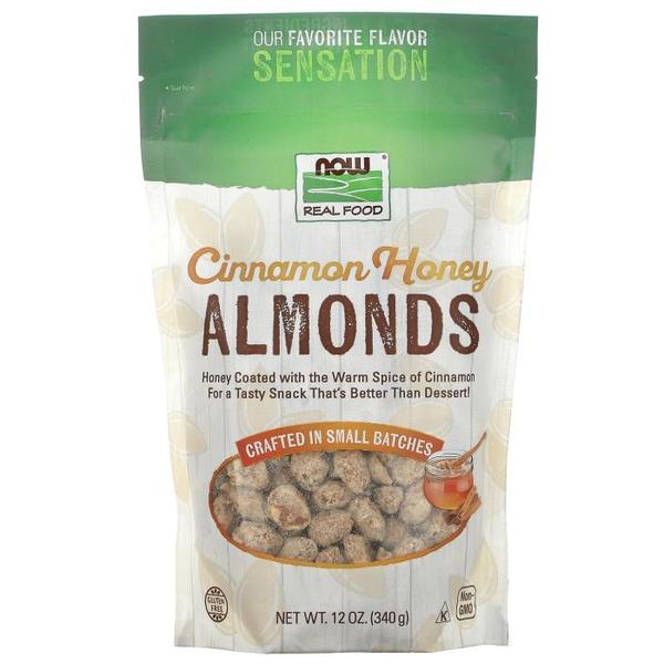 Now Foods 나우푸드 Almonds Cinnamon Honey 12 oz (340 g)